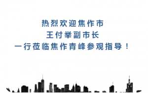 熱烈歡迎焦作市王付舉副市長一行蒞臨焦作青峰參觀指導(dǎo)！